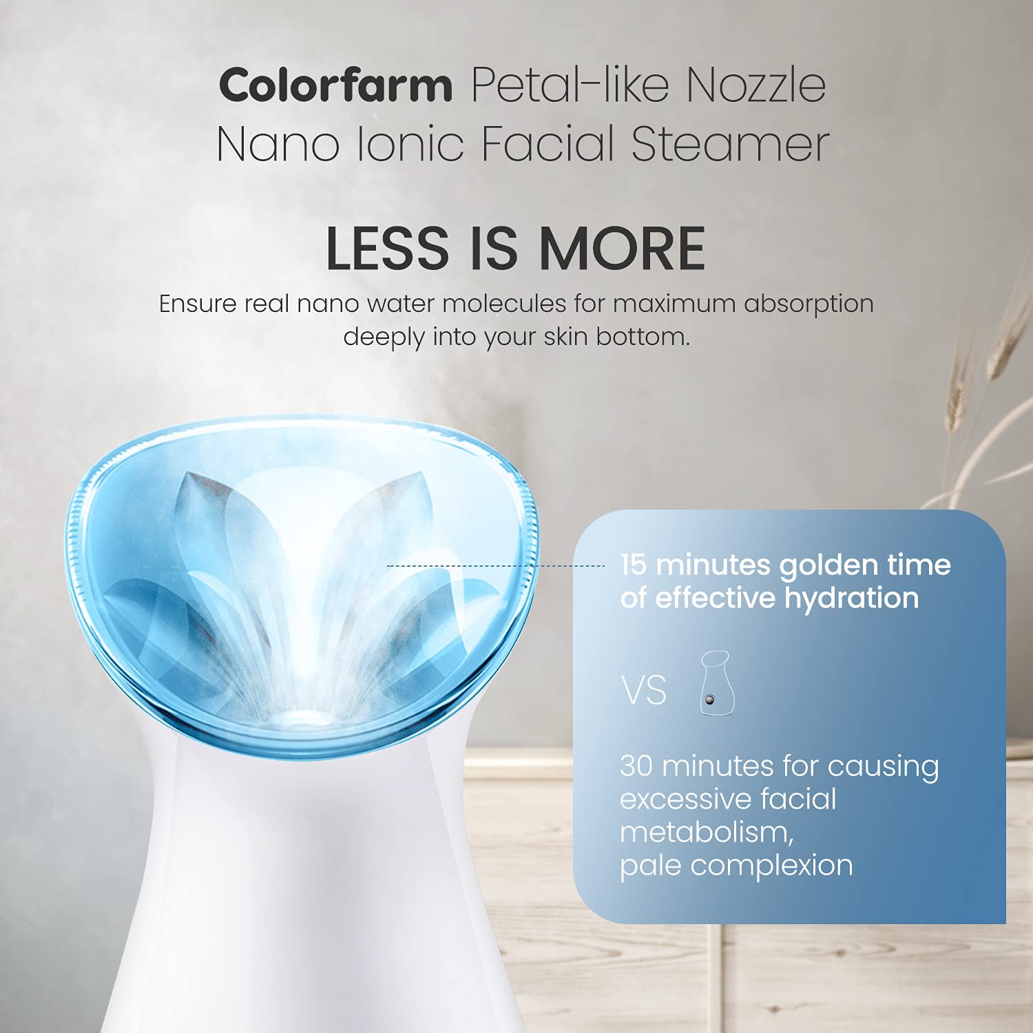 Facial Steamer Nano Ionic Hot Mist Face Steamer Home Sauna SPA Face Humidifier Atomizer for Women Men Moisturizing Unclogs Pores Spa Quality - Image 2